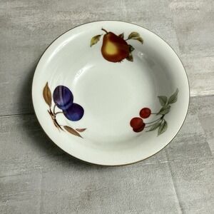 Evesham Gold ROYAL WORCESTER Soup Cereal‎ Bowl 6.5" Plum Cherries Pear Fruit